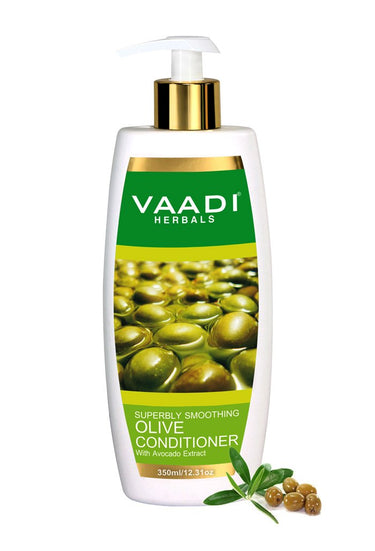 Vaadi Herbals Amla Shikakai Shampoo, Hairfall and Damage Control, 350g And Vaadi Herbals Olive Conditioner with Avocado Extract, 350 ml